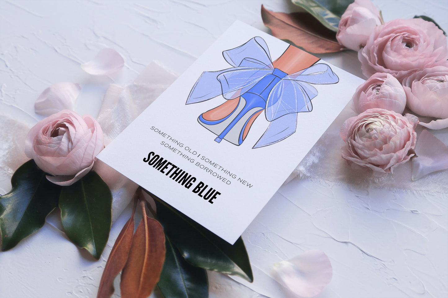 Something Blue Wedding Greetings Card